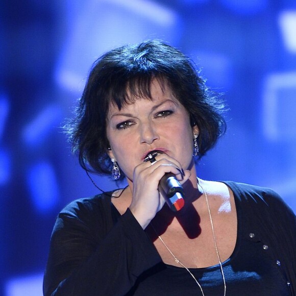 Maurane - Enregistrement de l'émission "Vivement Dimanche" à Paris le 25 Fevrier 2015.