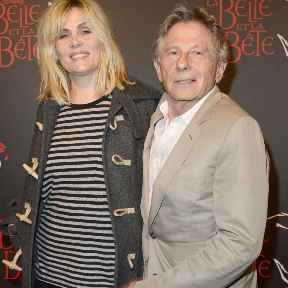 Emmanuelle Seigner et Roman Polanski à Paris le 24 octobre 2013.