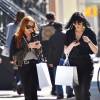 Lindsay Lohan et sa soeur Ali font du shopping dans les rues de New York. Le 15 avril 2016 © CPA / Bestimage