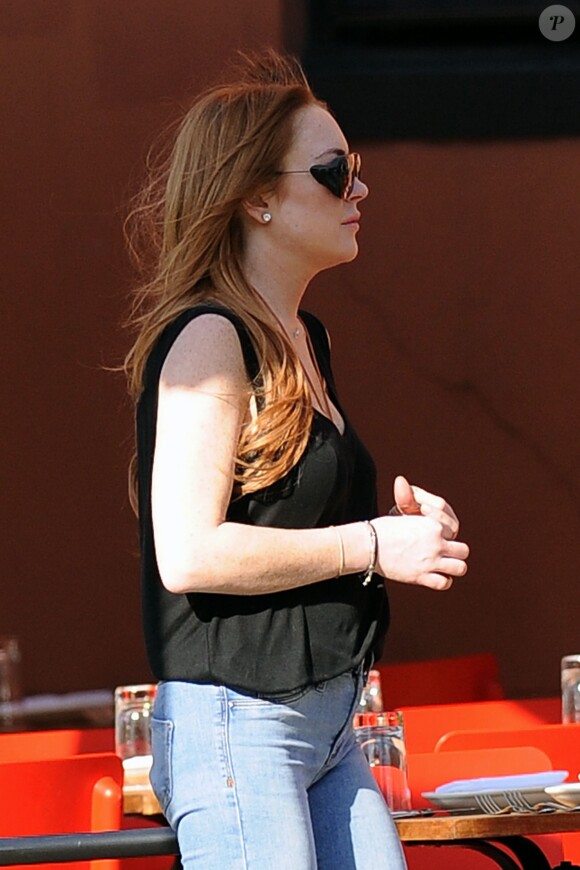 Lindsay Lohan et Egor Tarabasov dans les rues de Soho, New York, le 18 avril 2016