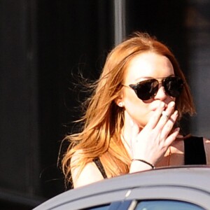 Lindsay Lohan et Egor Tarabasov dans les rues de Soho, New York, le 18 avril 2016