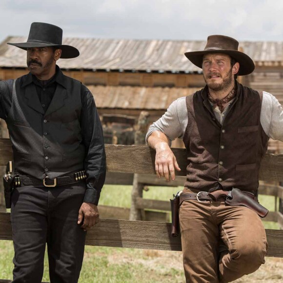 Denzel Washington et Chris Pratt dans Les Sept mercenaires.