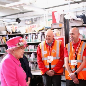 La reine Elizabeth II, accompagnée du prince Philip, fêtait à Windsor le 500e anniversaire du service postal royal (Royal Mail) le 20 avril 2016 © David Mirzoeff / Zuma Press / Bestimage