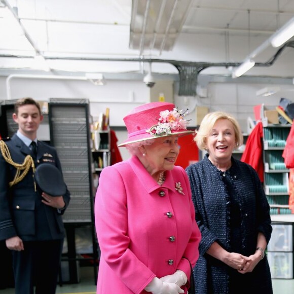 La reine Elizabeth II, accompagnée du prince Philip, fêtait à Windsor le 500e anniversaire du service postal royal (Royal Mail) le 20 avril 2016 © David Mirzoeff / Zuma Press / Bestimage