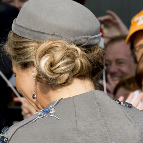 Le roi Willem-Alexander et la reine Maxima des Pays-Bas visitent le centre médical "Valley Center" à Erlangen le 14 avril 2016. 14/04/2016 - Erlangen