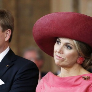 Le roi Willem-Alexander des Pays-Bas et la reine Maxima visitent le Deutsches Museum de Munich le 13 avril 2016. Le Deutsches Museum est l'un des plus grands musées des sciences et de la technique au monde. 13/04/2016 - Munich