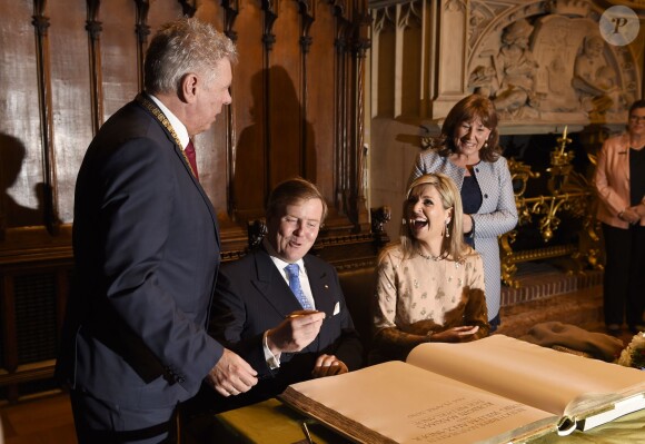 Le roi Willem-Alexander des Pays-Bas et la reine Maxima sont reçus par Dieter Reiter, le maire de Munich et sa femme Petra le 13 avril 2016. 13/04/2016 - Munich