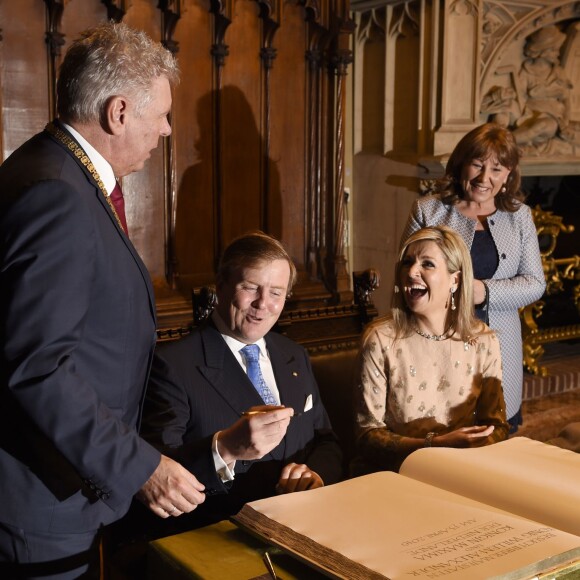 Le roi Willem-Alexander des Pays-Bas et la reine Maxima sont reçus par Dieter Reiter, le maire de Munich et sa femme Petra le 13 avril 2016. 13/04/2016 - Munich