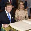 Le roi Willem-Alexander des Pays-Bas et la reine Maxima sont reçus par Dieter Reiter, le maire de Munich et sa femme Petra le 13 avril 2016. 13/04/2016 - Munich