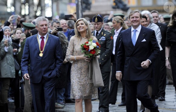 Le roi Willem-Alexander des Pays-Bas et la reine Maxima sont reçus par Dieter Reiter, le maire de Munich et sa femme Petra le 13 avril 2016. 13/04/2016 - Munich