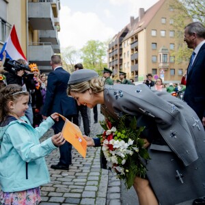 Le roi Willem-Alexander et la reine Maxima des Pays-Bas déjeunent au musée Tucherschloss de Nuremberg le 14 avril 2016. 14/04/2016 - Nuremberg
