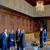 Le roi Willem-Alexander et la reine Maxima des Pays-Bas visitent le palais de justice de Nuremberg le 14 avril 2016. 14/04/2016 - Nuremberg