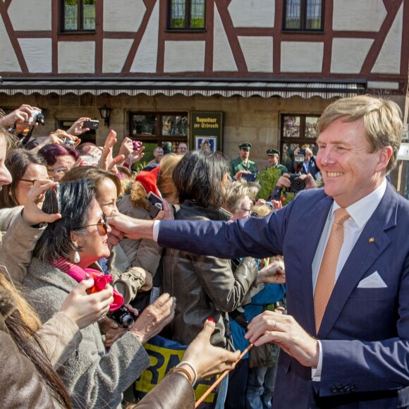 Le roi Willem-Alexander et la reine Maxima des Pays-Bas visitent le palais de justice de Nuremberg, à l'occasion de leur voyage en Bavière. Le 14 avril 2016  King Willem-Alexander and Queen Maxima of The Netherlands visits the palace of justice in Nurnberg, Germany 14 April 2016. The King and the Queen visit the state Bavaria in Germany 13 and 14 april.14/04/2016 - Nuremberg