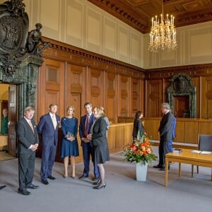 Le roi Willem-Alexander et la reine Maxima des Pays-Bas visitent le palais de justice de Nuremberg, à l'occasion de leur voyage en Bavière. Le 14 avril 2016  King Willem-Alexander and Queen Maxima of The Netherlands visits the palace of justice in Nurnberg, Germany 14 April 2016. The King and the Queen visit the state Bavaria in Germany 13 and 14 april.14/04/2016 - Nuremberg