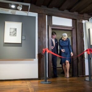 Le roi Willem-Alexander et la reine Maxima des Pays-Bas inaugurent une exposition dans la maison de l'artiste Albrecht Dürer à Nuremberg. Le 14 avril 2016.  King Willem-Alexander and Queen Maxima of The Netherlands visits the palace of justice in Nurnberg, Germany 14 April 2016. The King and the Queen visit the state Bavaria in Germany 13 and 14 april.14/04/2016 - Nuremberg