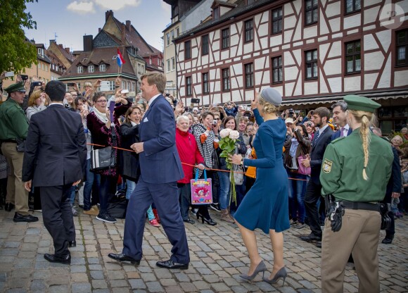 Le roi Willem-Alexander et la reine Maxima des Pays-Bas visitent le palais de justice de Nuremberg, à l'occasion de leur voyage en Bavière. Le 14 avril 2016  King Willem-Alexander and Queen Maxima of The Netherlands visits the palace of justice in Nurnberg, Germany 14 April 2016. The King and the Queen visit the state Bavaria in Germany 13 and 14 april.14/04/2016 - Nuremberg