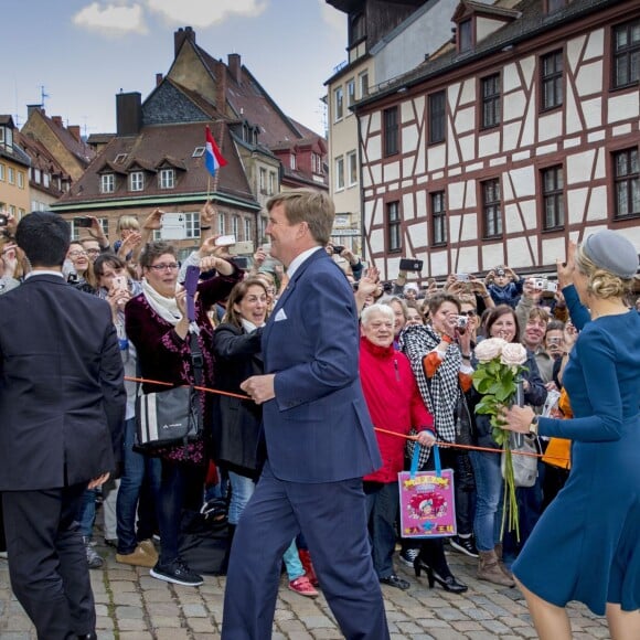 Le roi Willem-Alexander et la reine Maxima des Pays-Bas visitent le palais de justice de Nuremberg, à l'occasion de leur voyage en Bavière. Le 14 avril 2016  King Willem-Alexander and Queen Maxima of The Netherlands visits the palace of justice in Nurnberg, Germany 14 April 2016. The King and the Queen visit the state Bavaria in Germany 13 and 14 april.14/04/2016 - Nuremberg