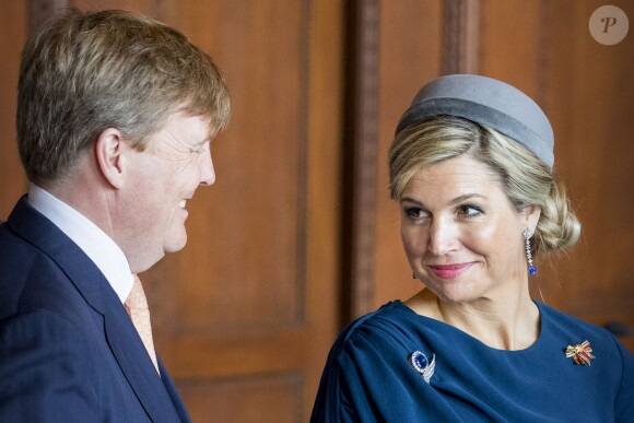 Le roi Willem-Alexander et la reine Maxima des Pays-Bas visitent le palais de justice de Nuremberg, à l'occasion de leur voyage en Bavière. Le 14 avril 2016  King Willem-Alexander and Queen Maxima of The Netherlands visits the palace of justice in Nurnberg, Germany 14 April 2016. The King and the Queen visit the state Bavaria in Germany 13 and 14 april.14/04/2016 - Nuremberg