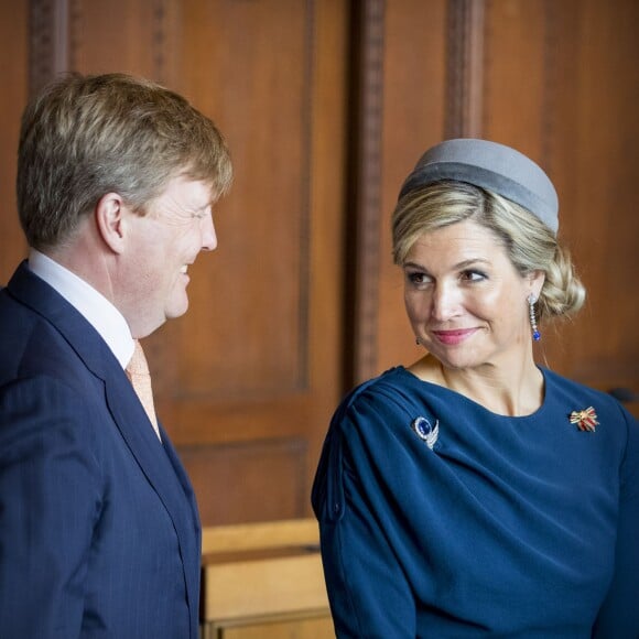 Le roi Willem-Alexander et la reine Maxima des Pays-Bas visitent le palais de justice de Nuremberg, à l'occasion de leur voyage en Bavière. Le 14 avril 2016  King Willem-Alexander and Queen Maxima of The Netherlands visits the palace of justice in Nurnberg, Germany 14 April 2016. The King and the Queen visit the state Bavaria in Germany 13 and 14 april.14/04/2016 - Nuremberg