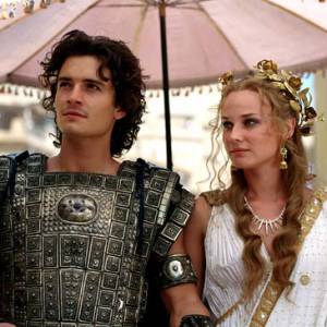 Orlando Bloom et Diane Kruger dans le film "Troie" en 2004