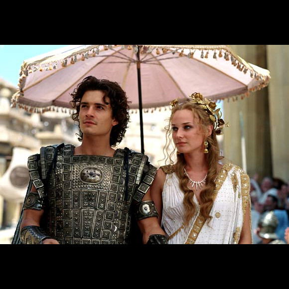 Orlando Bloom et Diane Kruger dans le film "Troie" en 2004