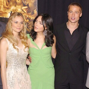 Eric Bana, Diane Kruger, Rose Byrne, Brad Pitt, Wolfgang Petersen et Peter O'Toole à l'avant-première du film "Troie" à New York le 10 mai 2004