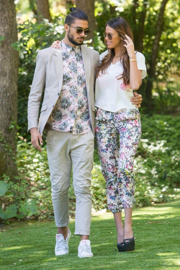 Exclusif - Rendez-vous avec Julien Guirado et Vanessa Lawrens (le couple qui fait le buzz dans Les Anges de la télé réalité 6) au Domaine de Beaulieu. Le 16 mai 2014.
