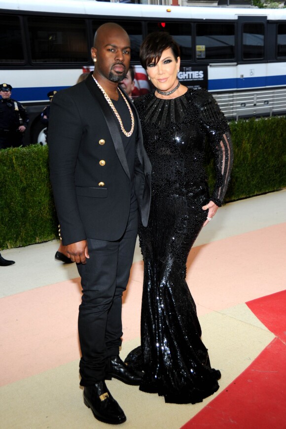 Corey Gamble et Kris Jenner - Met Gala 2016, vernissage de l'exposition "Manus x Machina" au Metropolitan Museum of Art à New York, le 2 mai 2016.