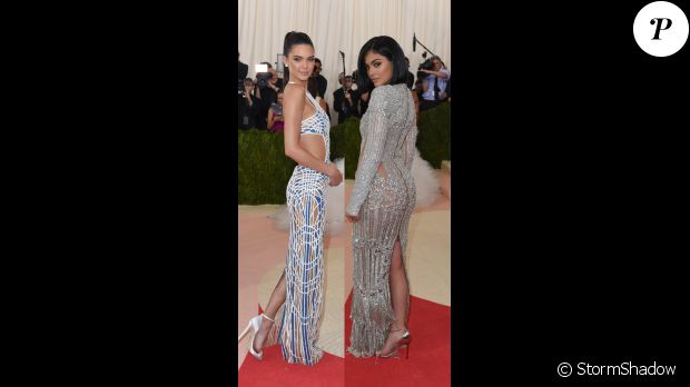 Kendall et Kylie Jenner - Met Gala 2016, vernissage de l&#039;exposition &quot;Manus x Machina&quot; au Metropolitan Museum of Art à New York, le 2 mai 2016.