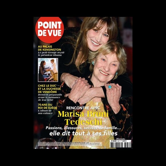 Marisa Bruni Tedeschi en interview pour le magazine "Point de vue", en kiosque le 4 mai 2016.