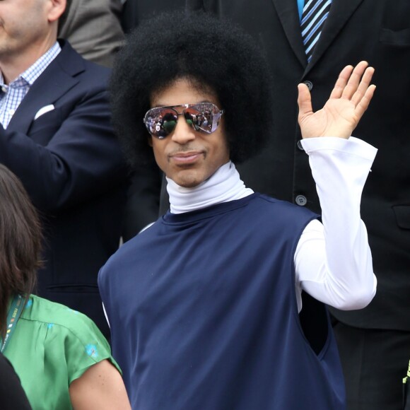 Prince à Roland Garros à Paris, le 2 juin 2014