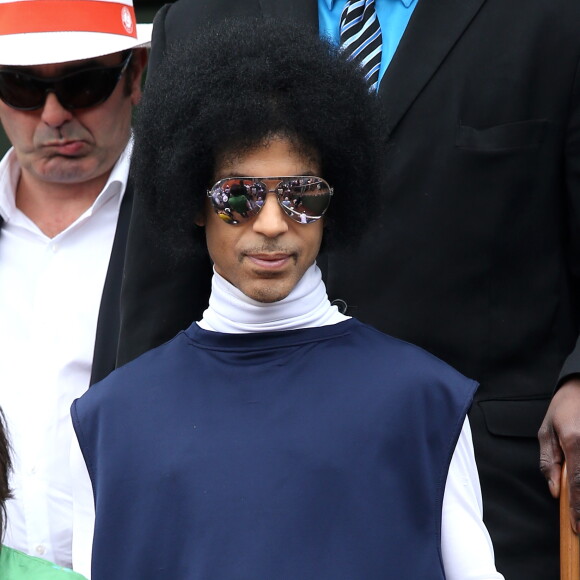 Prince à Roland Garros à Paris, le 2 juin 2014
