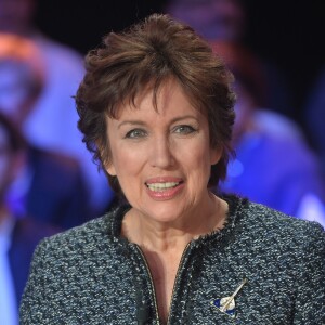 Exclusif - Roselyne Bachelot lors de l'enregistrement de l'émission "Faut pas abuser" présentée par Julien Courbet et diffusée sur D8 le 10 mai 2016 à 21h00. À Paris le 4 avril 2016. ©Veeren