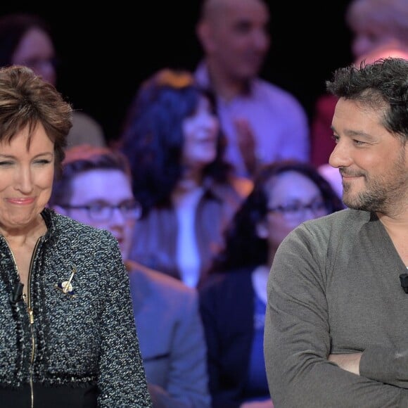 Exclusif - Roselyne Bachelot et Titoff lors de l'enregistrement de l'émission "Faut pas abuser" présentée par Julien Courbet et diffusée sur D8 le 10 mai 2016 à 21h00. À Paris le 4 avril 2016. ©Veeren