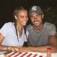 Vanessa Lawrens et Julien Guirado en vacances en amoureux en République dominicaine. Avril 2016.