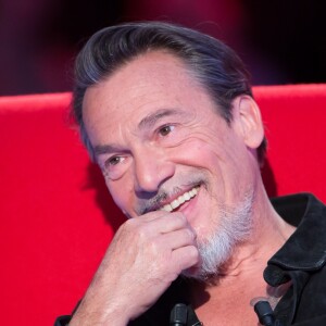 Exclusif - Florent Pagny et Marc-Olivier Fogiel, sur le tournage de l'émission "Le Divan de Marc-Olivier Fogiel". Avril 2016. © Cyril Moreau