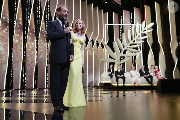 Vincent Lindon et Jessica Chastain - Cérémonie d'ouverture du 69ème Festival International du Film de Cannes.Le 11 mai 2016. © Borde-Jacovides-Moreau/Bestimage