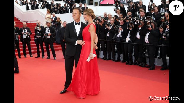 Rocco Siffredi et sa femme Rosa Caracciolo (Rozsa Tassi) - Montée des marches du film &quot;Money Monster&quot; lors du 69e Festival International du Film de Cannes. Le 12 mai 2016.