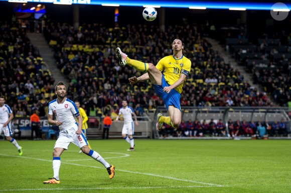 Zlatan Ibrahimovic lors du match Suède-République Tchèque à Stockholm en Suède le 29 mars 2016.