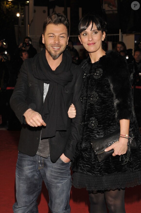 Christophe Maé et son épouse Nadège aux NRJ Music Awards à Cannes, le 28 janvier 2012.