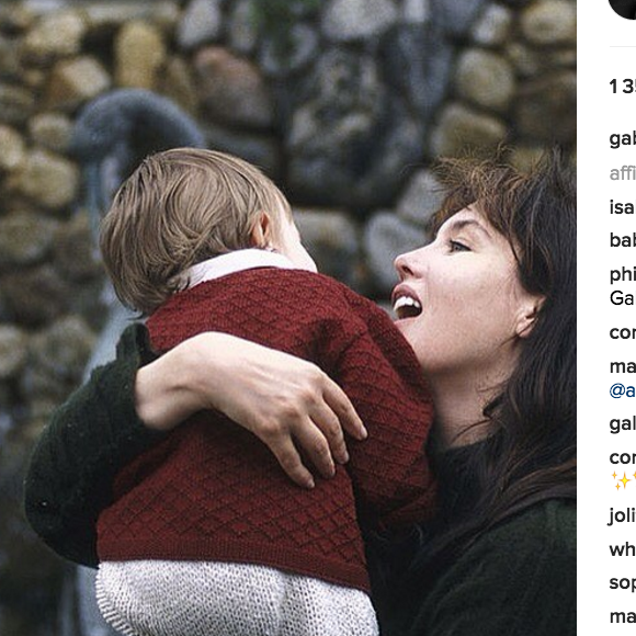 Message d'amour de Gabriel-Kane à sa maman Isabelle Adjani sur Instagram, mai 2016.