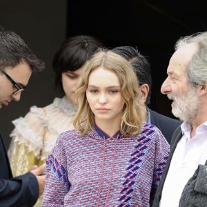 Lily-Rose Depp et Philippe, son chauffeur, garde du corps et homme de confiance au restaurant Agora lors du 69ème Festival international du film de Cannes le 13 mai 2016. © Pierre Perusseau / Bestimage