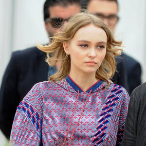 Lily-Rose Depp et Philippe, son chauffeur, garde du corps et homme de confiance au restaurant Agora lors du 69ème Festival international du film de Cannes le 13 mai 2016. © Pierre Perusseau / Bestimage