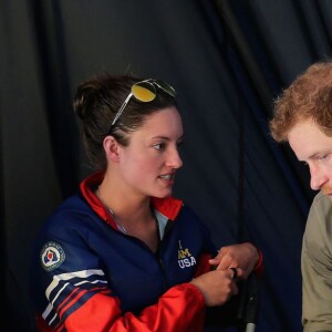 Le prince Harry venu encourager les compétiteurs des 2e Invictus Games à Orlando le 11 mai 2016.