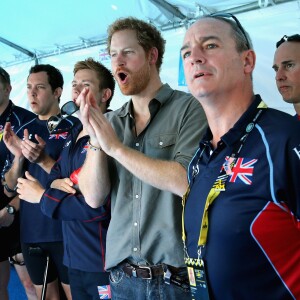 Le prince Harry venu encourager les compétiteurs des 2e Invictus Games à Orlando le 11 mai 2016.