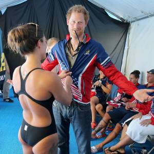 Le prince Harry venu encourager les compétiteurs des 2e Invictus Games à Orlando le 11 mai 2016.