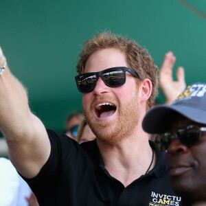 Le prince Harry lors des épreuves d'athlétisme aux 2e Invictus Games à Orlando le 10 mai 2016