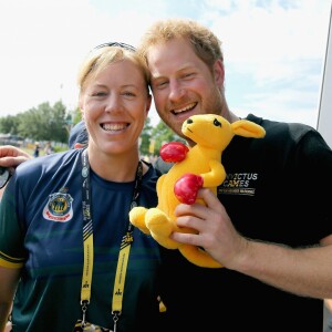 Le prince Harry lors des épreuves d'athlétisme aux 2e Invictus Games à Orlando le 10 mai 2016