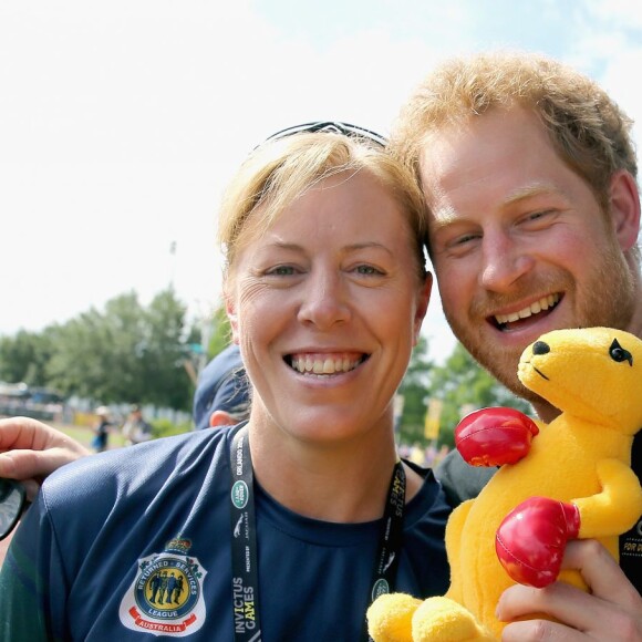 Le prince Harry lors des épreuves d'athlétisme aux 2e Invictus Games à Orlando le 10 mai 2016