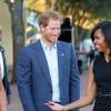 Le prince Harry et Michelle Obama - Cérémonie d'ouverture des Invictus Games à Orlando. Le 8 mai 2016  Prince Harry (left) and First Lady Michelle Obama (right) ahead of the Opening Ceremony of the Invictus Games Orlando 2016 at ESPN Wide World of Sports in Orlando, Florida.08/05/2016 - Orlando